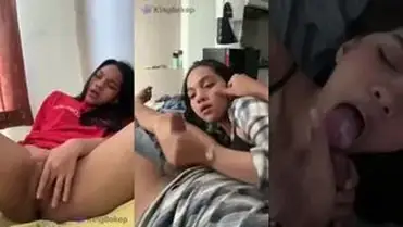 Gadis Cantik Pasrah Goyang Atas Kasur poster